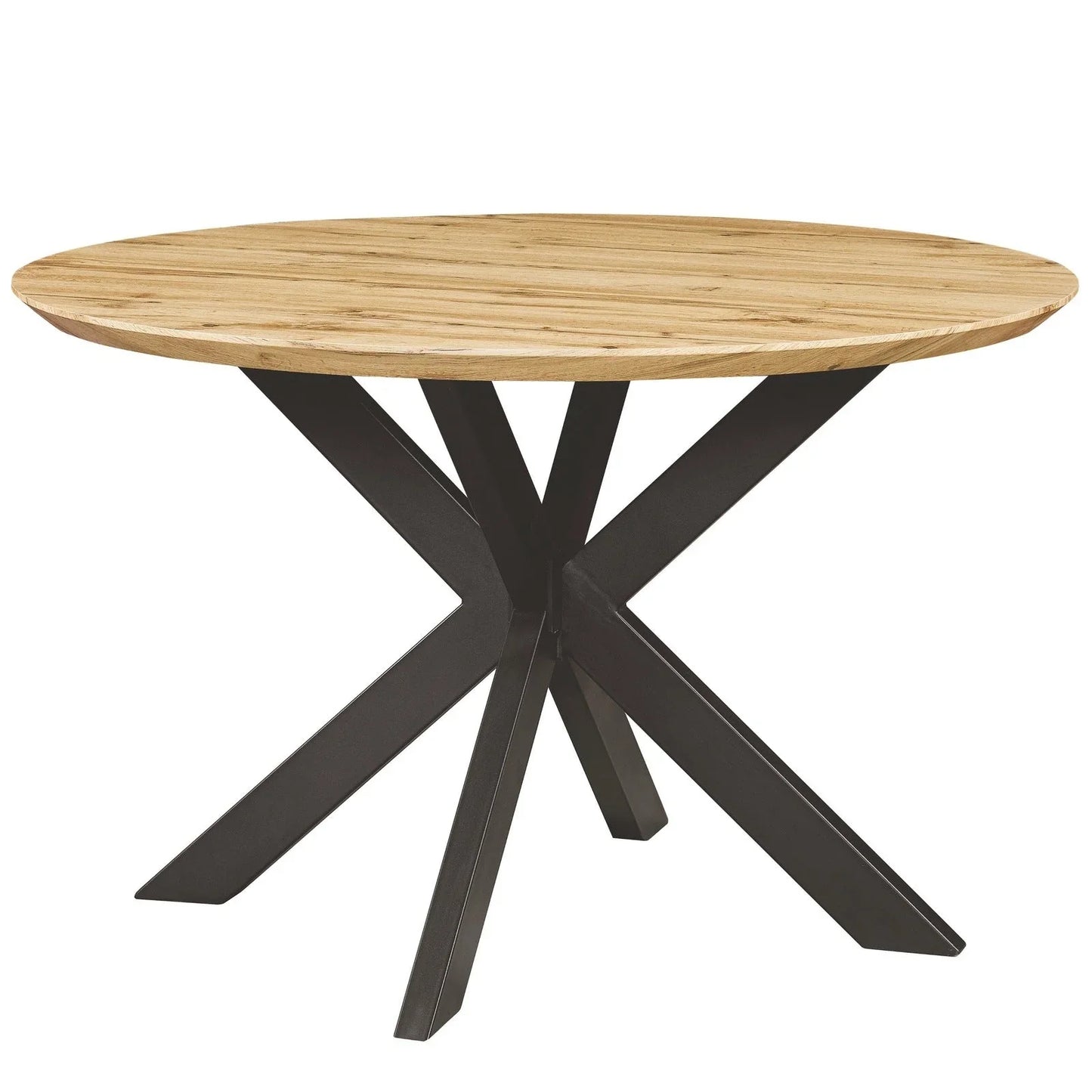 Ravenna 47" Round MDF Wood Dining Table With Modern Metal Base - Elax Furniture