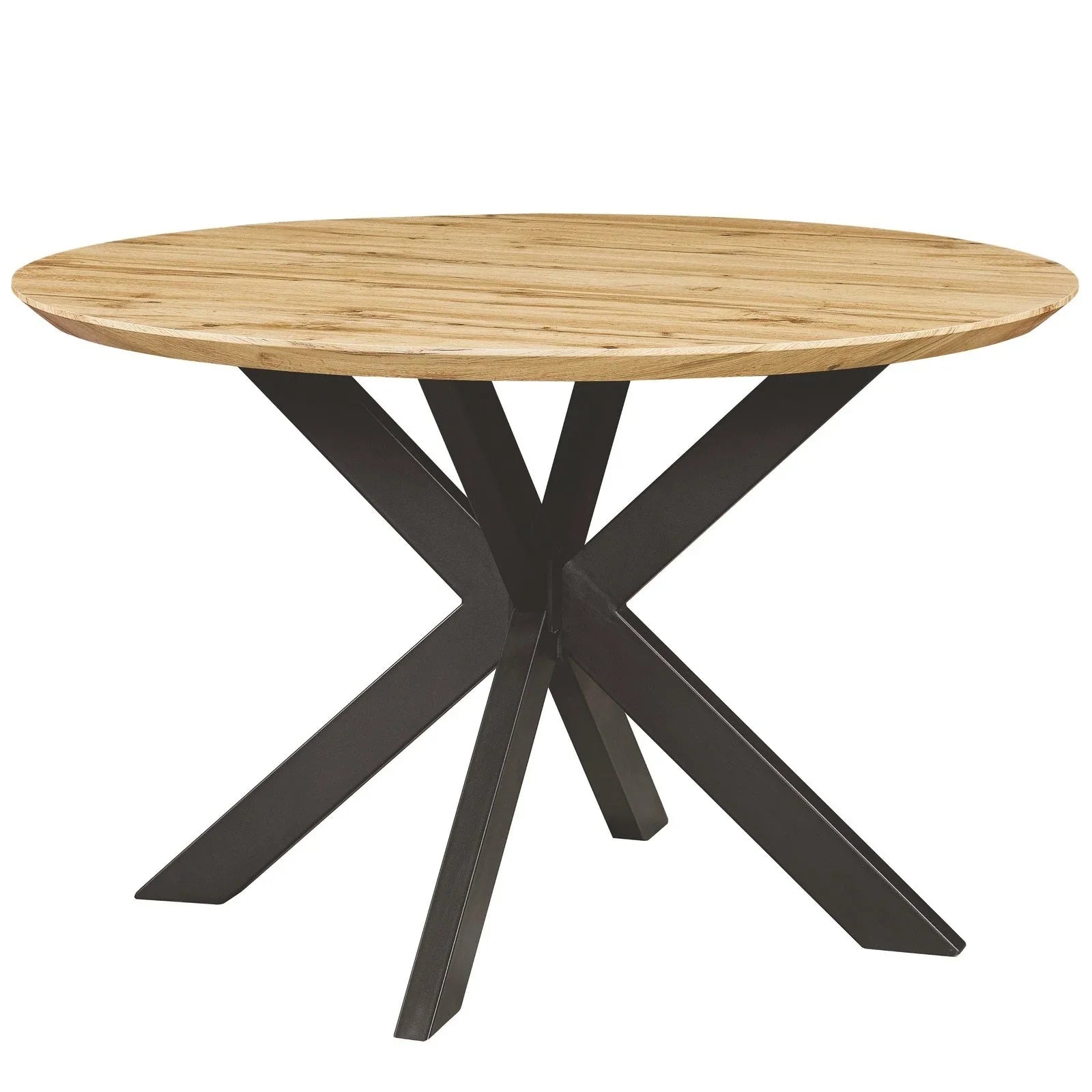 Ravenna 47" Round MDF Wood Dining Table With Modern Metal Base - Elax Furniture