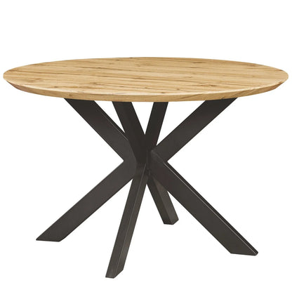 Ravenna 47" Round MDF Wood Dining Table With Modern Metal Base - Elax Furniture