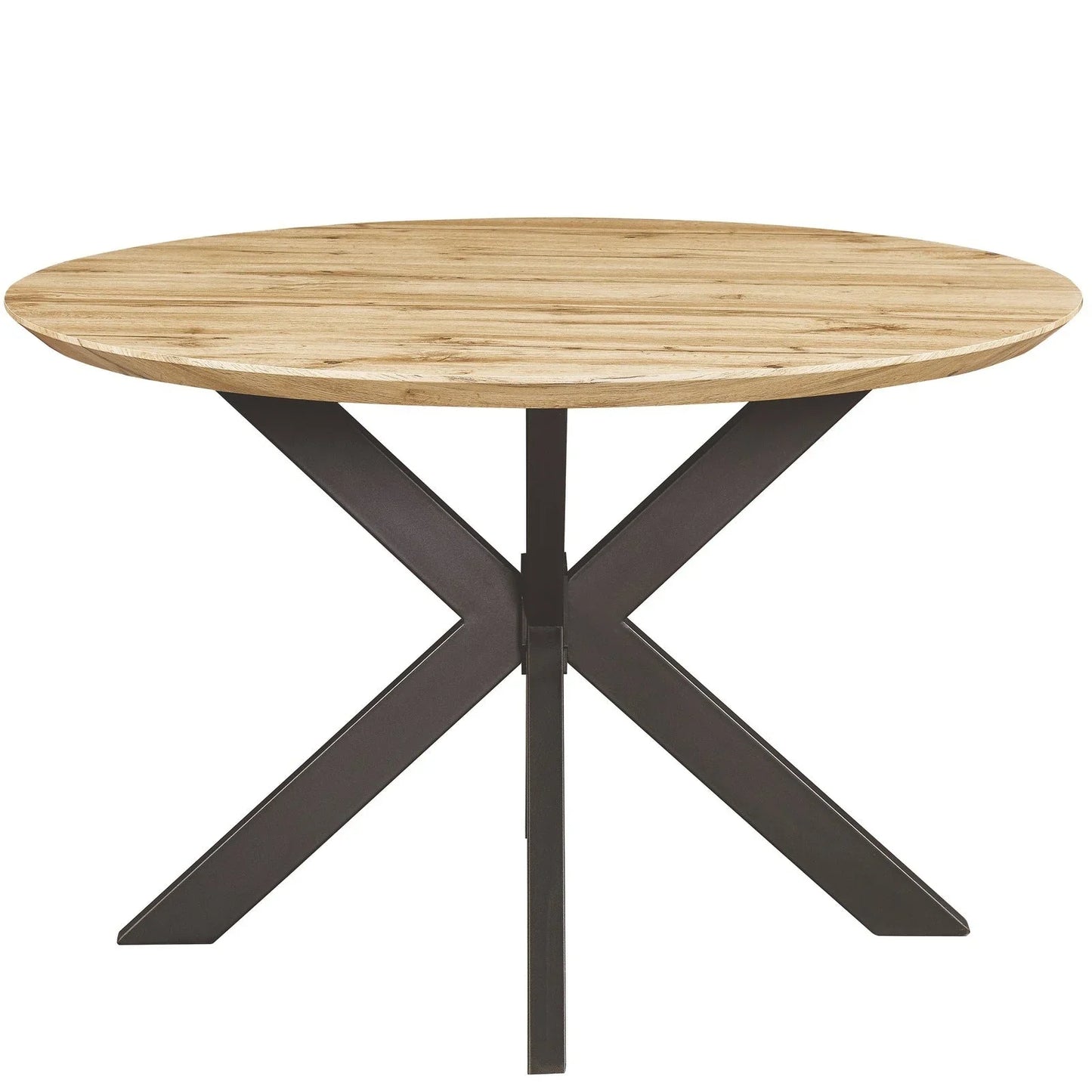 Ravenna 47" Round MDF Wood Dining Table With Modern Metal Base - Elax Furniture