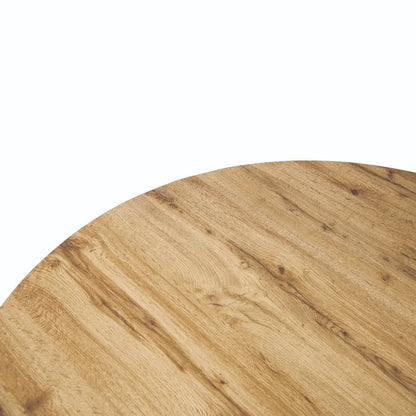 Ravenna 47" Round MDF Wood Dining Table With Modern Metal Base - Elax Furniture