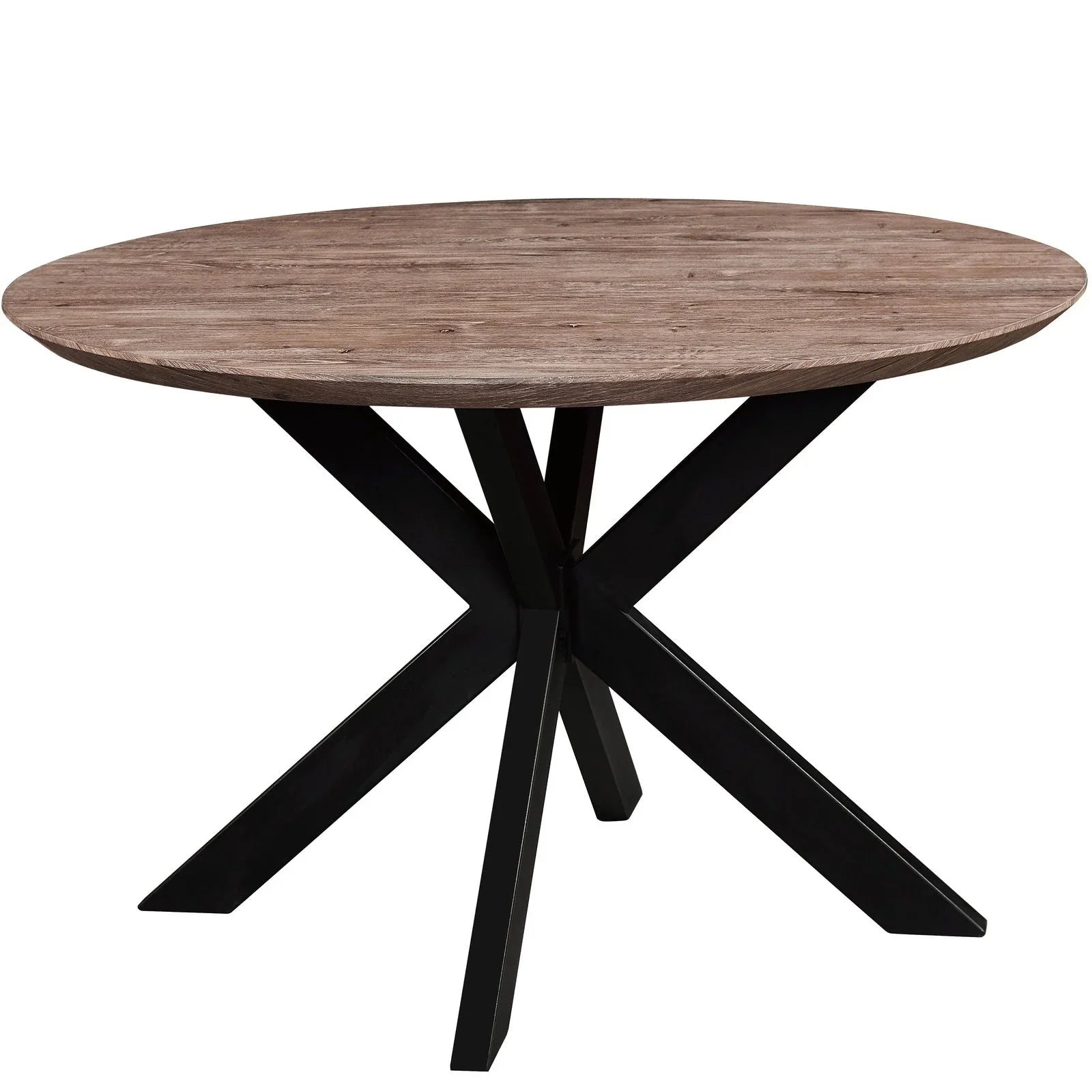 Ravenna 47" Round MDF Wood Dining Table With Modern Metal Base - Elax Furniture