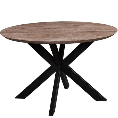 Ravenna 47" Round MDF Wood Dining Table With Modern Metal Base - Elax Furniture