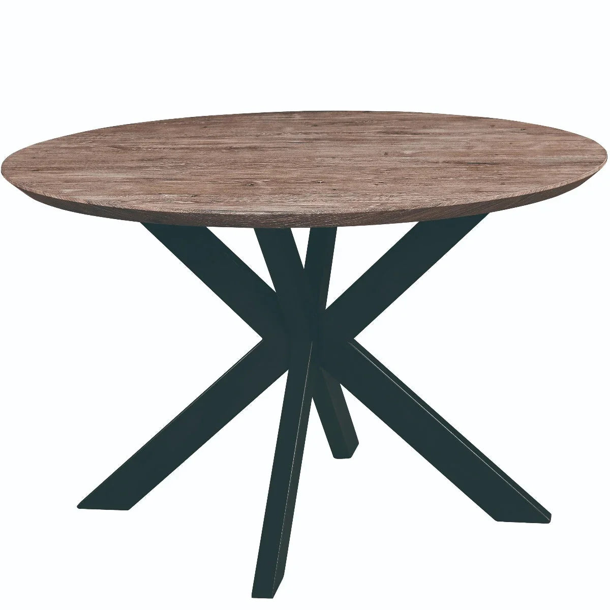 Ravenna 47" Round MDF Wood Dining Table With Modern Metal Base - Elax Furniture