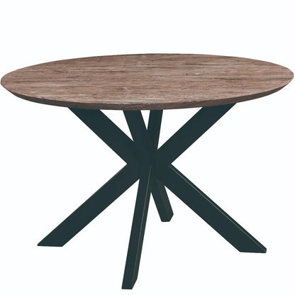 Ravenna 47" Round MDF Wood Dining Table With Modern Metal Base - Elax Furniture