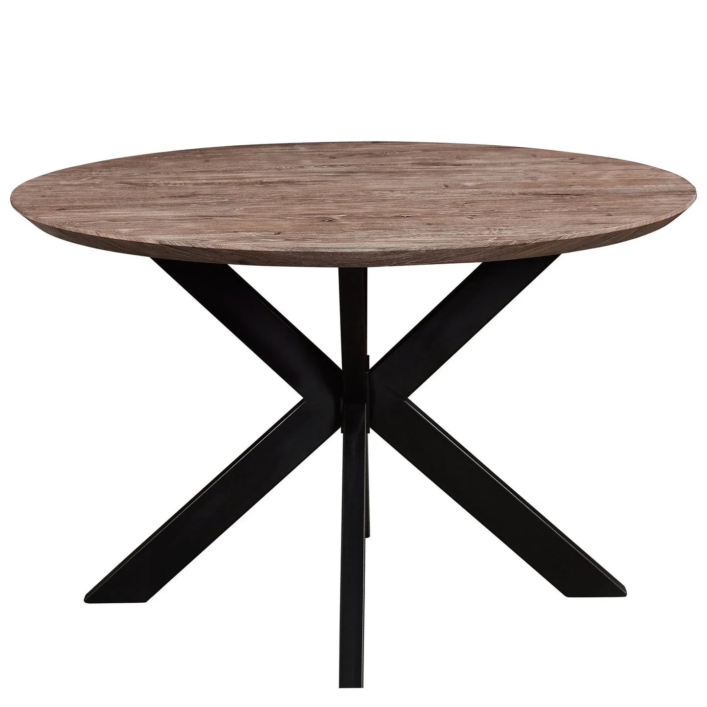 Ravenna 47" Round MDF Wood Dining Table With Modern Metal Base - Elax Furniture