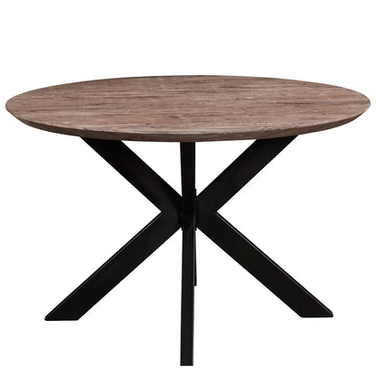 Ravenna 47" Round MDF Wood Dining Table With Modern Metal Base - Elax Furniture