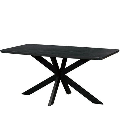 Ravenna 63" Wood Dining Table With Modern Metal Base - Elax Furniture