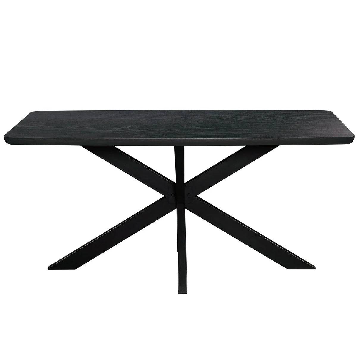 Ravenna 63" Wood Dining Table With Modern Metal Base - Elax Furniture