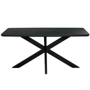 Ravenna 63" Wood Dining Table With Modern Metal Base - Elax Furniture