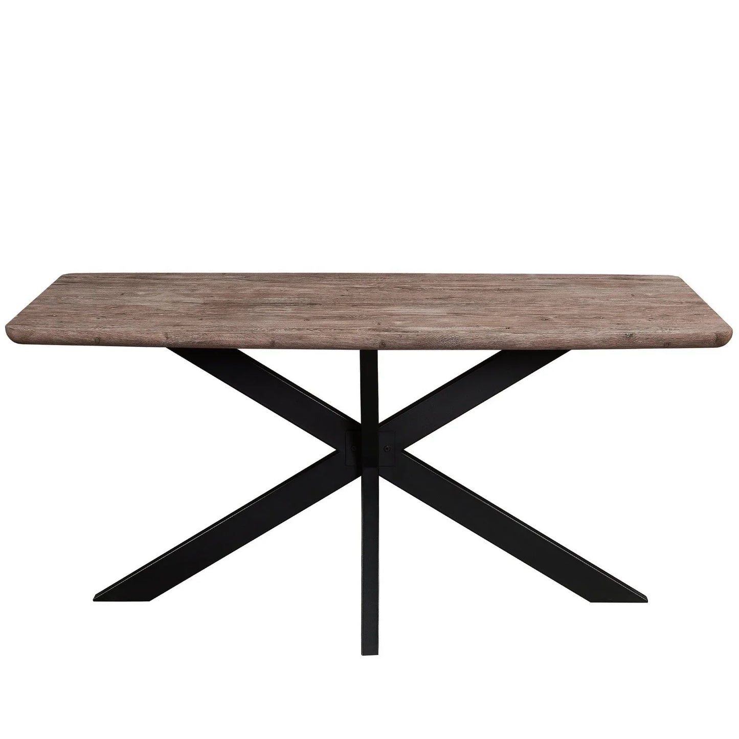 Ravenna 63" Wood Dining Table With Modern Metal Base - Elax Furniture