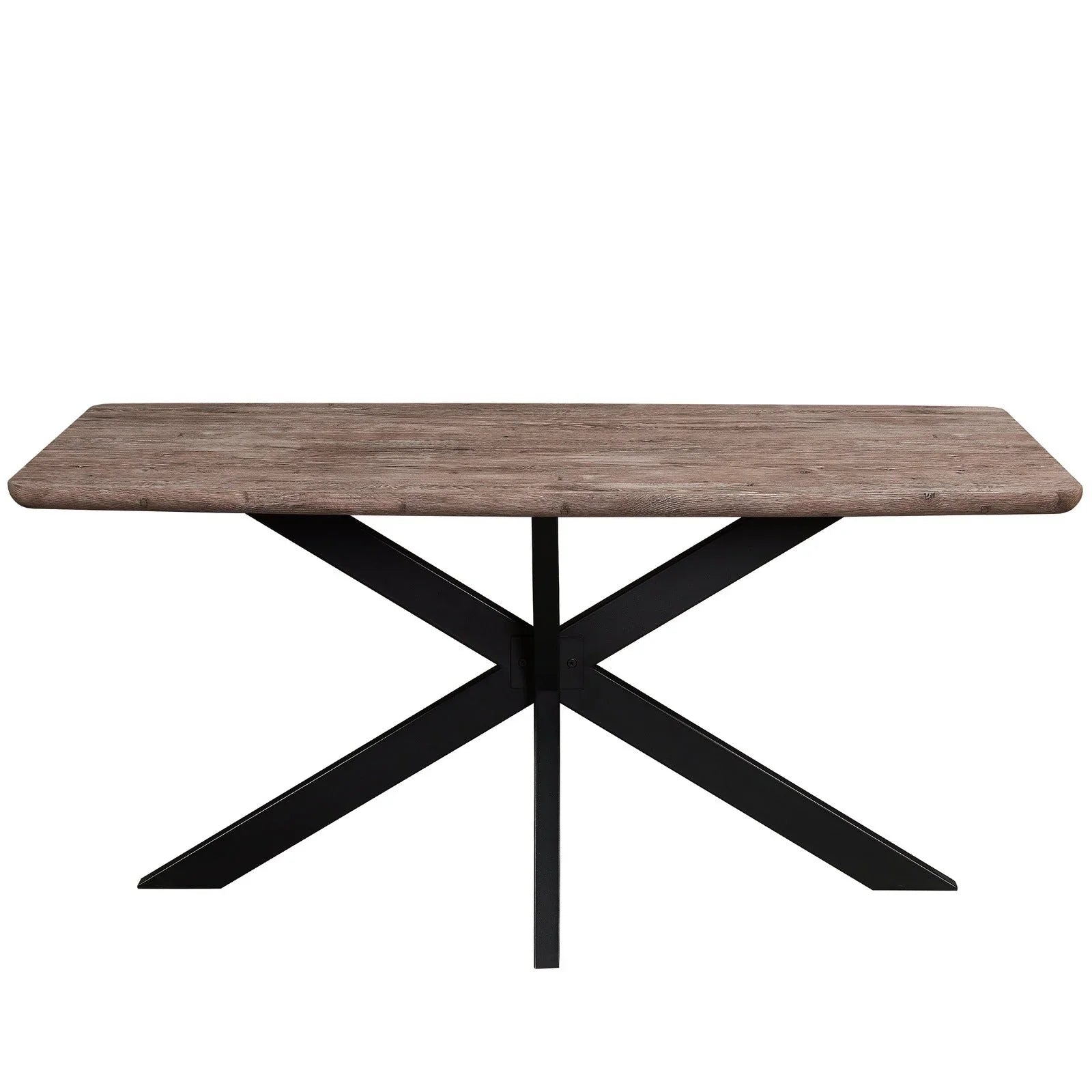 Ravenna 63" Wood Dining Table With Modern Metal Base - Elax Furniture