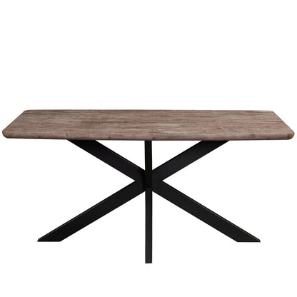 Ravenna 63" Wood Dining Table With Modern Metal Base - Elax Furniture