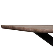 Ravenna 63" Wood Dining Table With Modern Metal Base - Elax Furniture