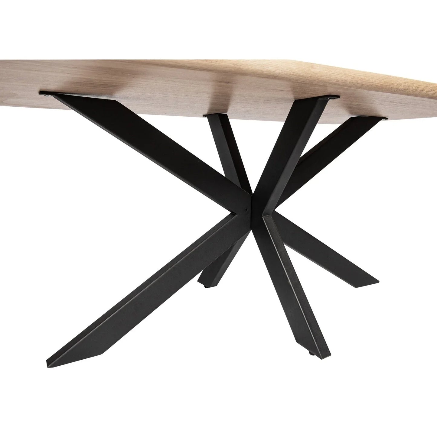 Ravenna 63" Wood Dining Table With Modern Metal Base - Elax Furniture