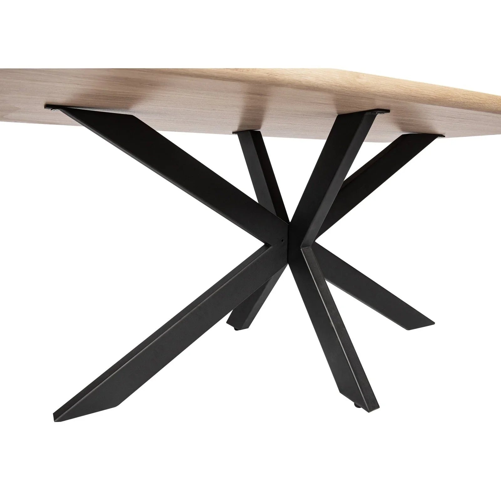 Ravenna 63" Wood Dining Table With Modern Metal Base - Elax Furniture