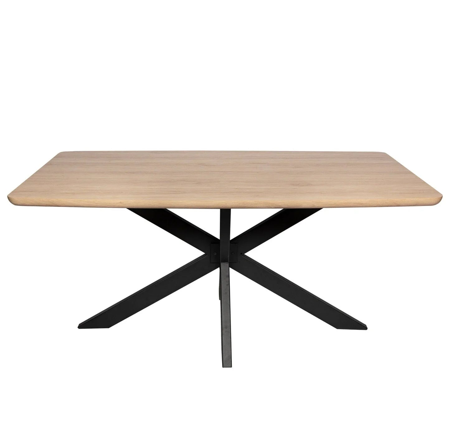 Ravenna 63" Wood Dining Table With Modern Metal Base - Elax Furniture