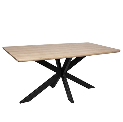 Ravenna 63" Wood Dining Table With Modern Metal Base - Elax Furniture