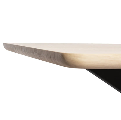 Ravenna 63" Wood Dining Table With Modern Metal Base - Elax Furniture