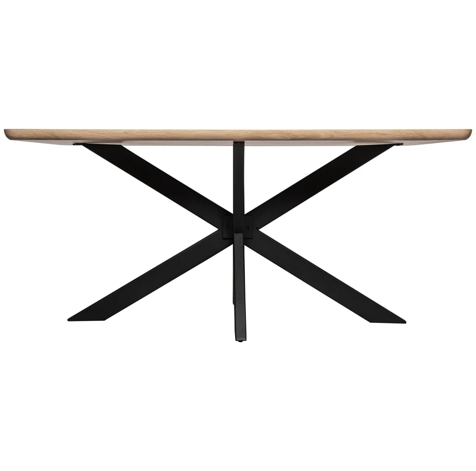 Ravenna 63" Wood Dining Table With Modern Metal Base - Elax Furniture