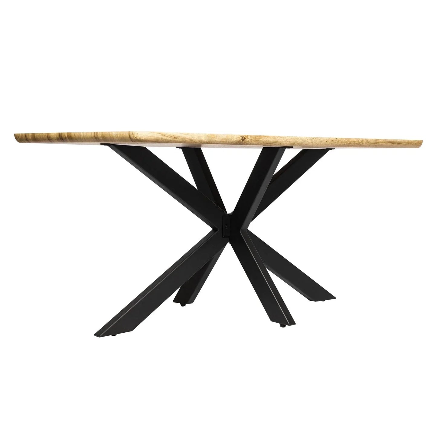Ravenna 63" Wood Dining Table With Modern Metal Base - Elax Furniture