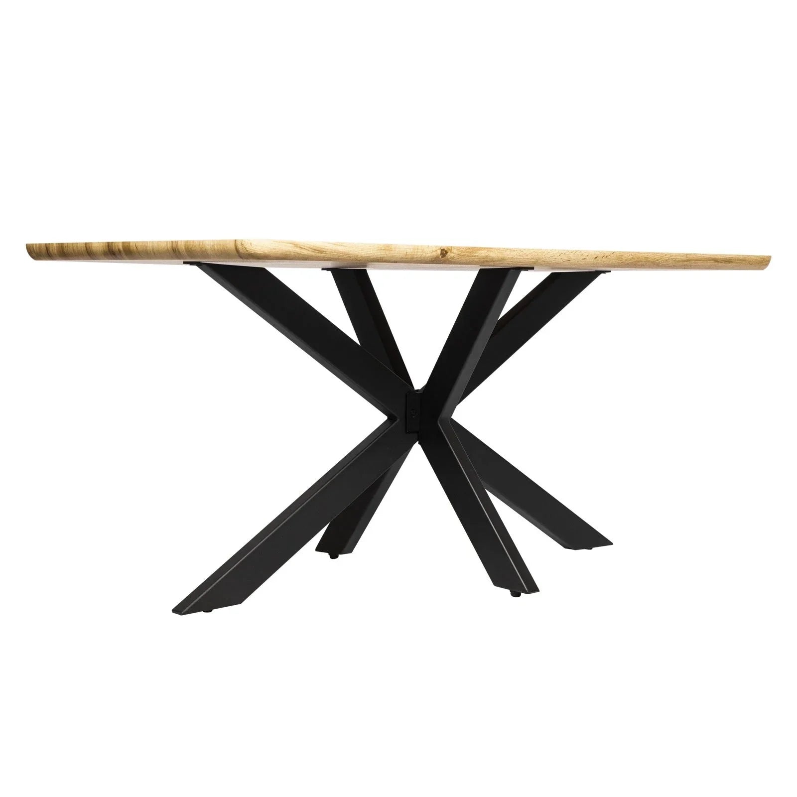 Ravenna 63" Wood Dining Table With Modern Metal Base - Elax Furniture