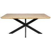 Ravenna 63" Wood Dining Table With Modern Metal Base - Elax Furniture