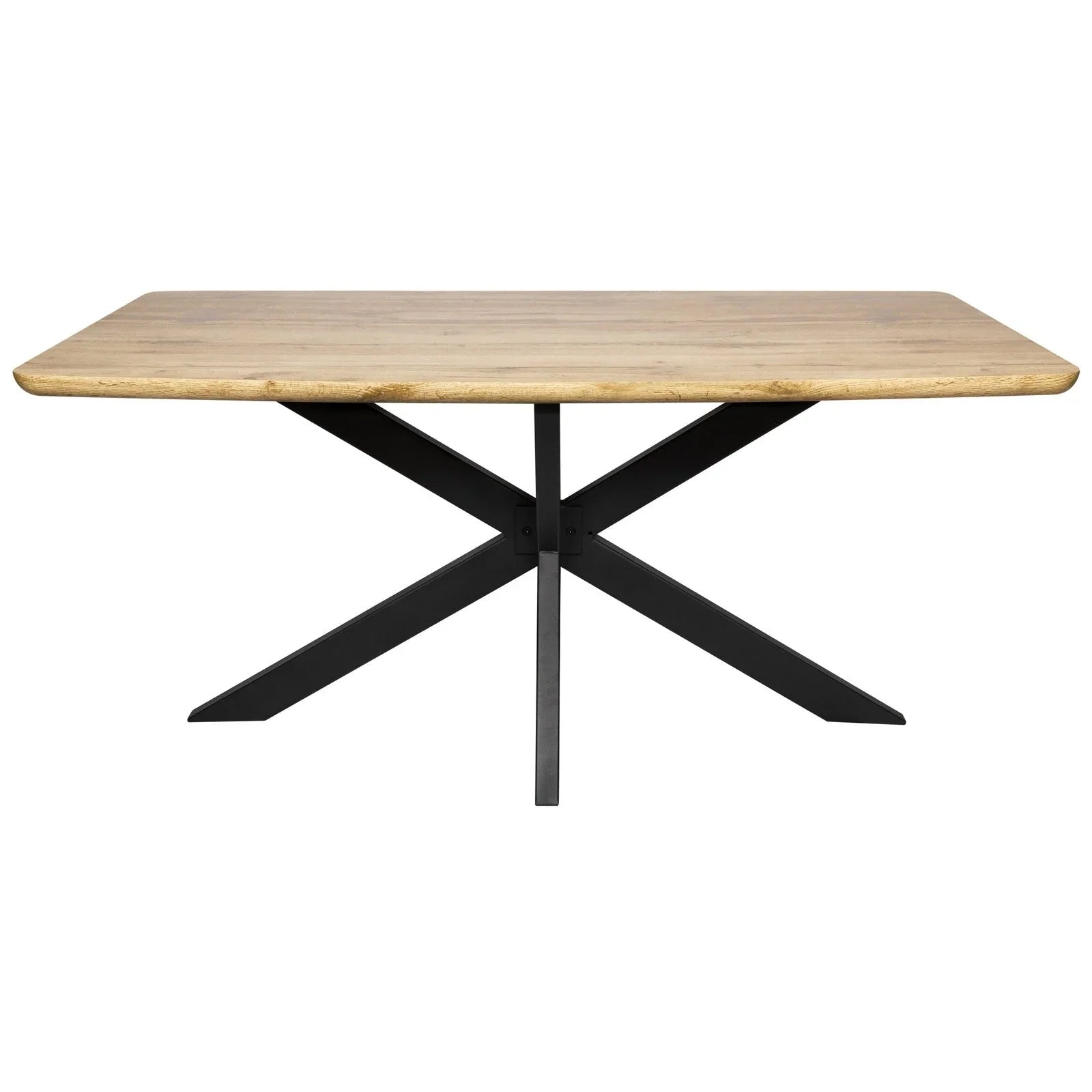 Ravenna 63" Wood Dining Table With Modern Metal Base - Elax Furniture