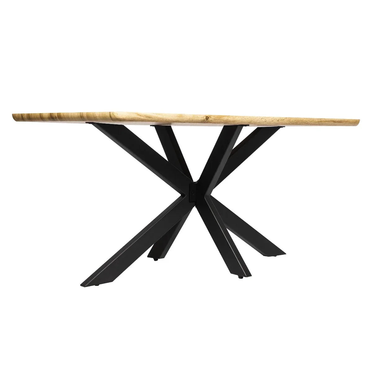 Ravenna 63" Wood Dining Table With Modern Metal Base - Elax Furniture