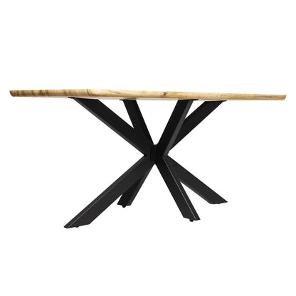 Ravenna 63" Wood Dining Table With Modern Metal Base - Elax Furniture