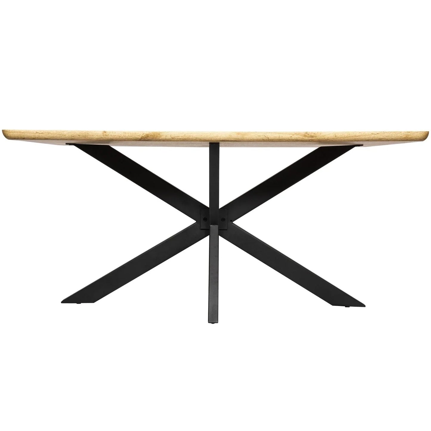 Ravenna 63" Wood Dining Table With Modern Metal Base - Elax Furniture
