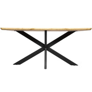 Ravenna 63" Wood Dining Table With Modern Metal Base - Elax Furniture