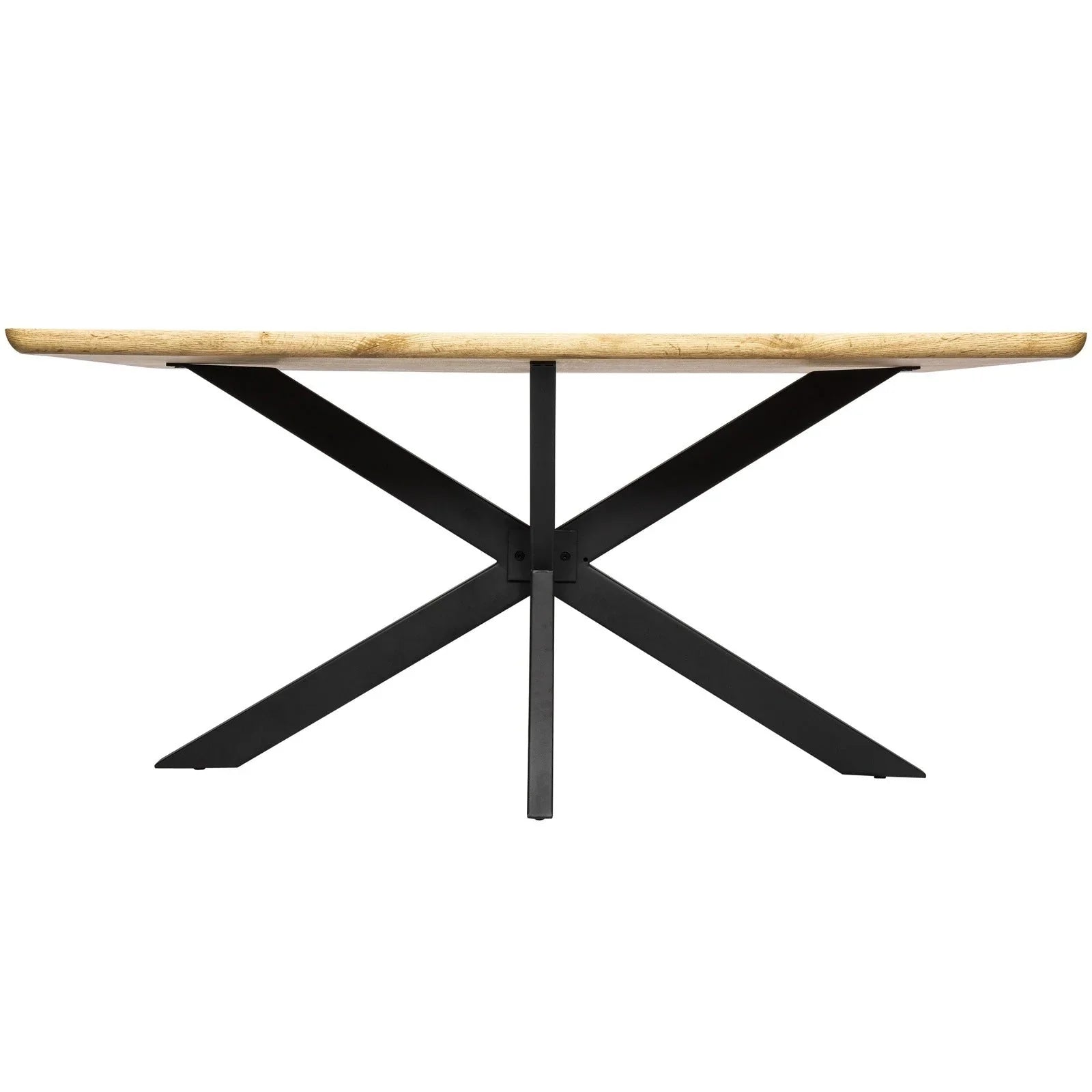 Ravenna 63" Wood Dining Table With Modern Metal Base - Elax Furniture