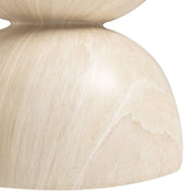 Sage Minimalist Side Table in Fiberstone Hourglass Design Accent Table Stone Marble Side Table LeisureMod