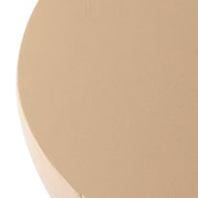 Sage Minimalist Side Table in Fiberstone Hourglass Design Accent Table Beige Side Table LeisureMod