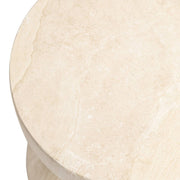 Sage Minimalist Side Table in Fiberstone Hourglass Design Accent Table Stone Marble Side Table LeisureMod