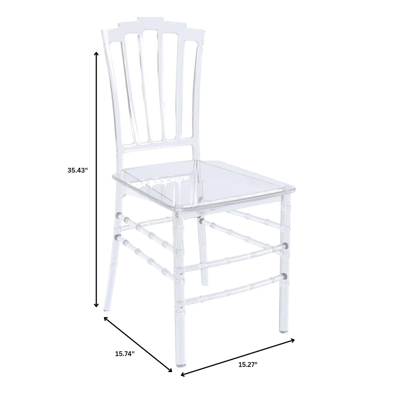 Synth Dining Chair Polycarbonate Side Chair with Windsor Back Design - Elax Furniture