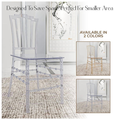 Synth Dining Chair Polycarbonate Side Chair with Windsor Back Design - Elax Furniture