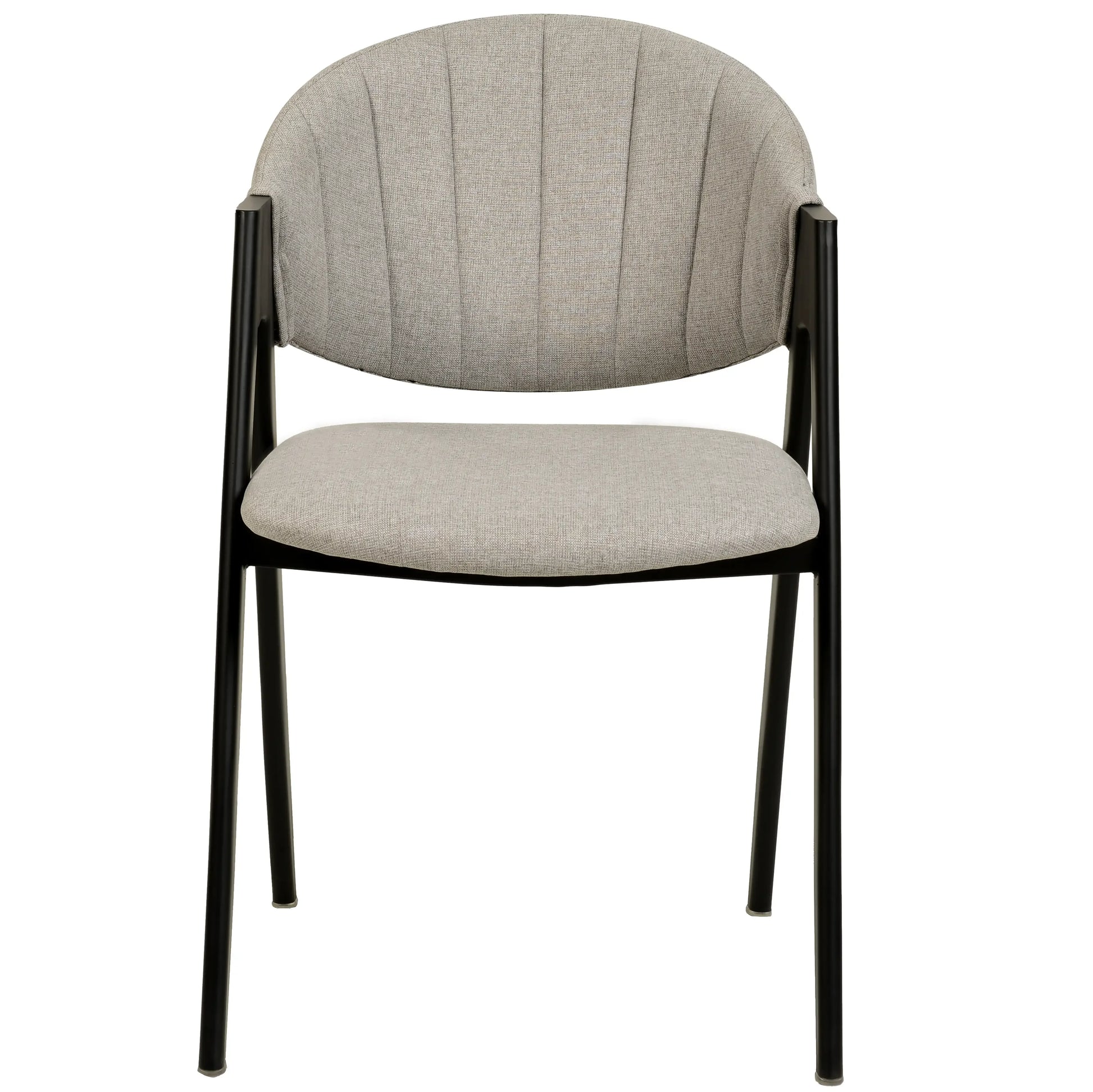 Savor Dining Chair in Leather/Polyester with Curved and Open-Back Design Set of 2 - Elax Furniture