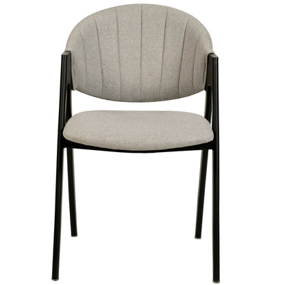 Savor Dining Chair in Leather/Polyester with Curved and Open-Back Design Set of 4 - Elax Furniture