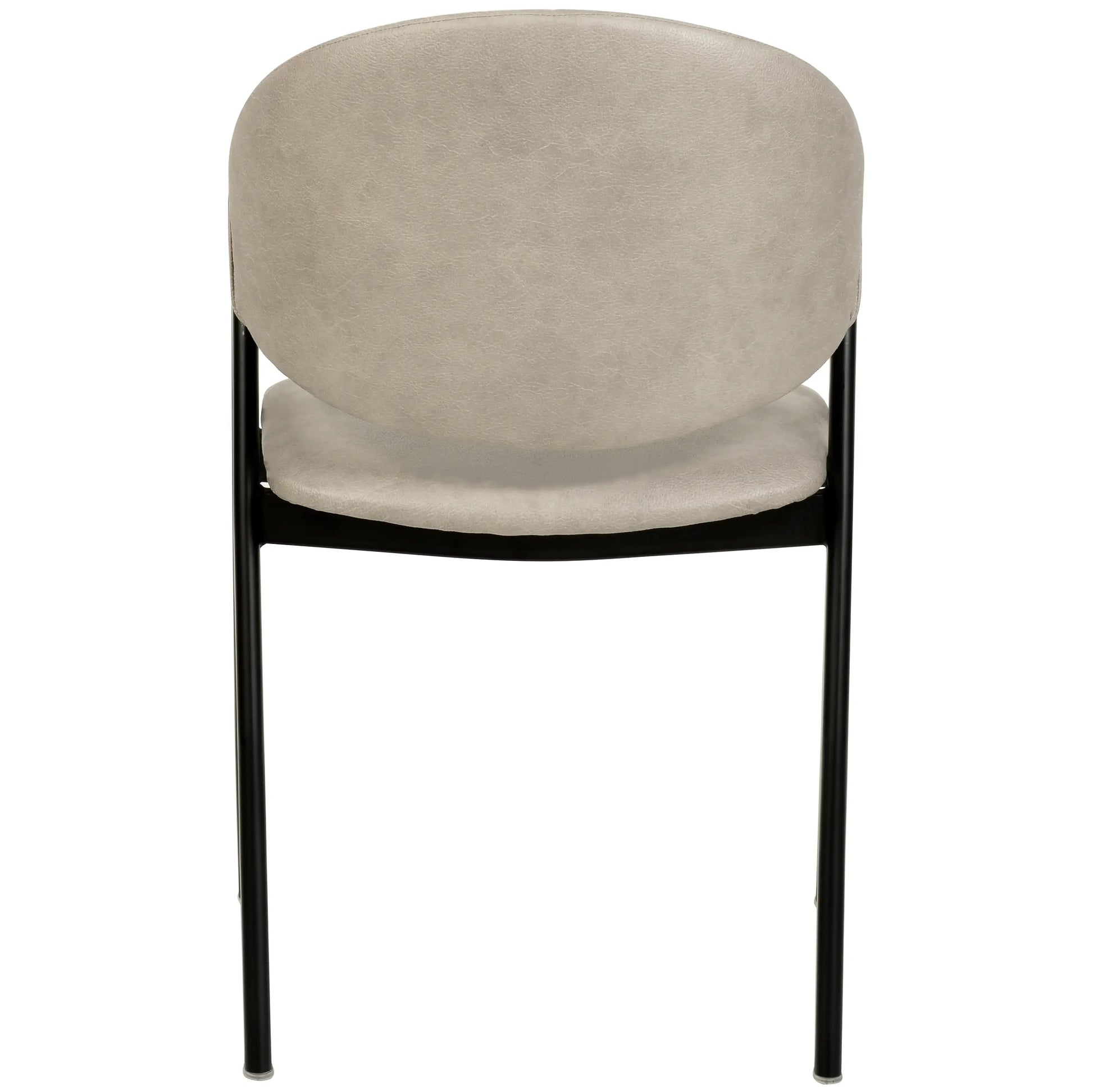 Savor Dining Chair in Leather/Polyester with Curved and Open-Back Design Set of 2 - Elax Furniture