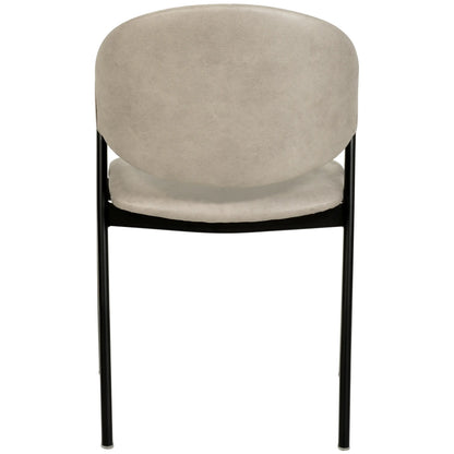 Savor Dining Chair in Leather/Polyester with Curved and Open-Back Design Set of 2 - Elax Furniture