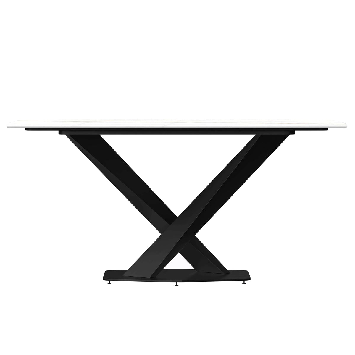 Voren 7-Piece Dining Set with Rectangular Sintered Stone Dining Table and 6 Upholstered Dining Chairs - Elax Furniture