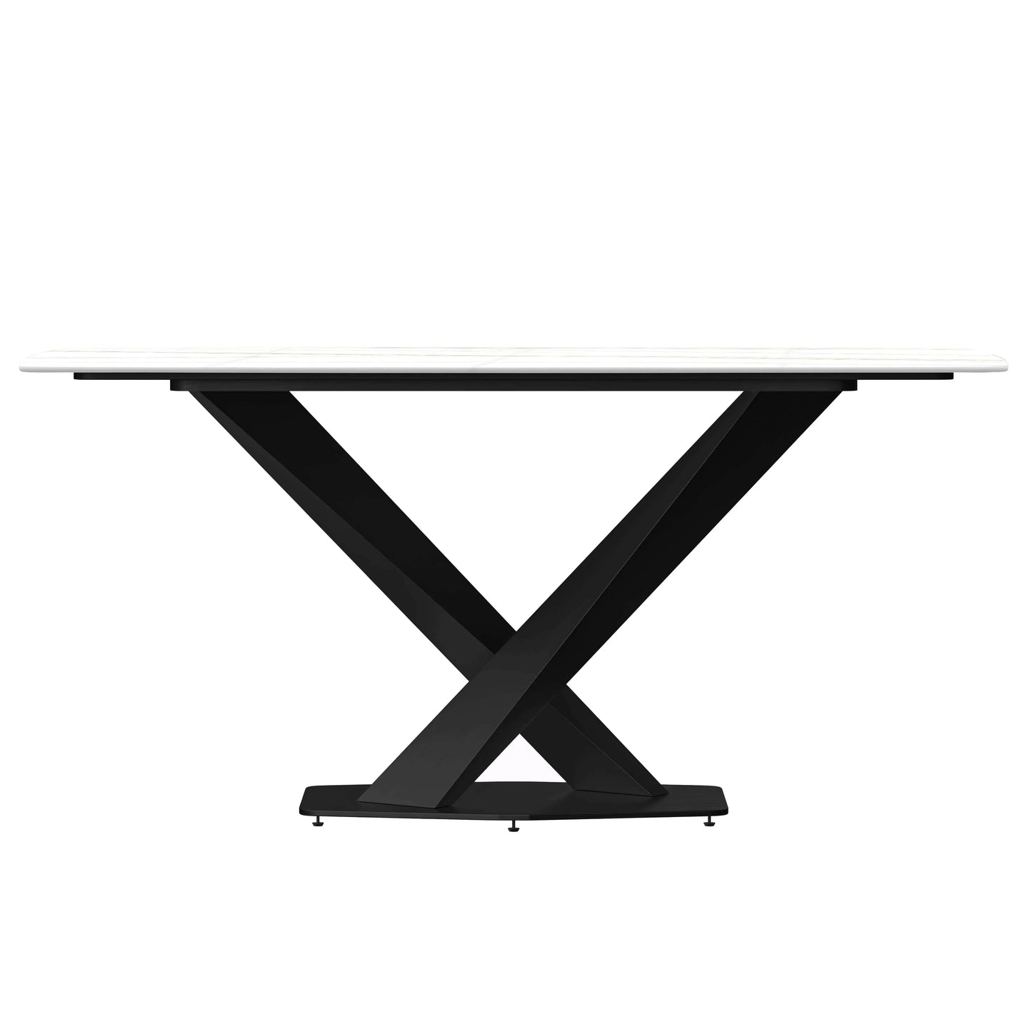 Voren 7-Piece Dining Set with Rectangular Sintered Stone Dining Table and 6 Upholstered Dining Chairs - Elax Furniture