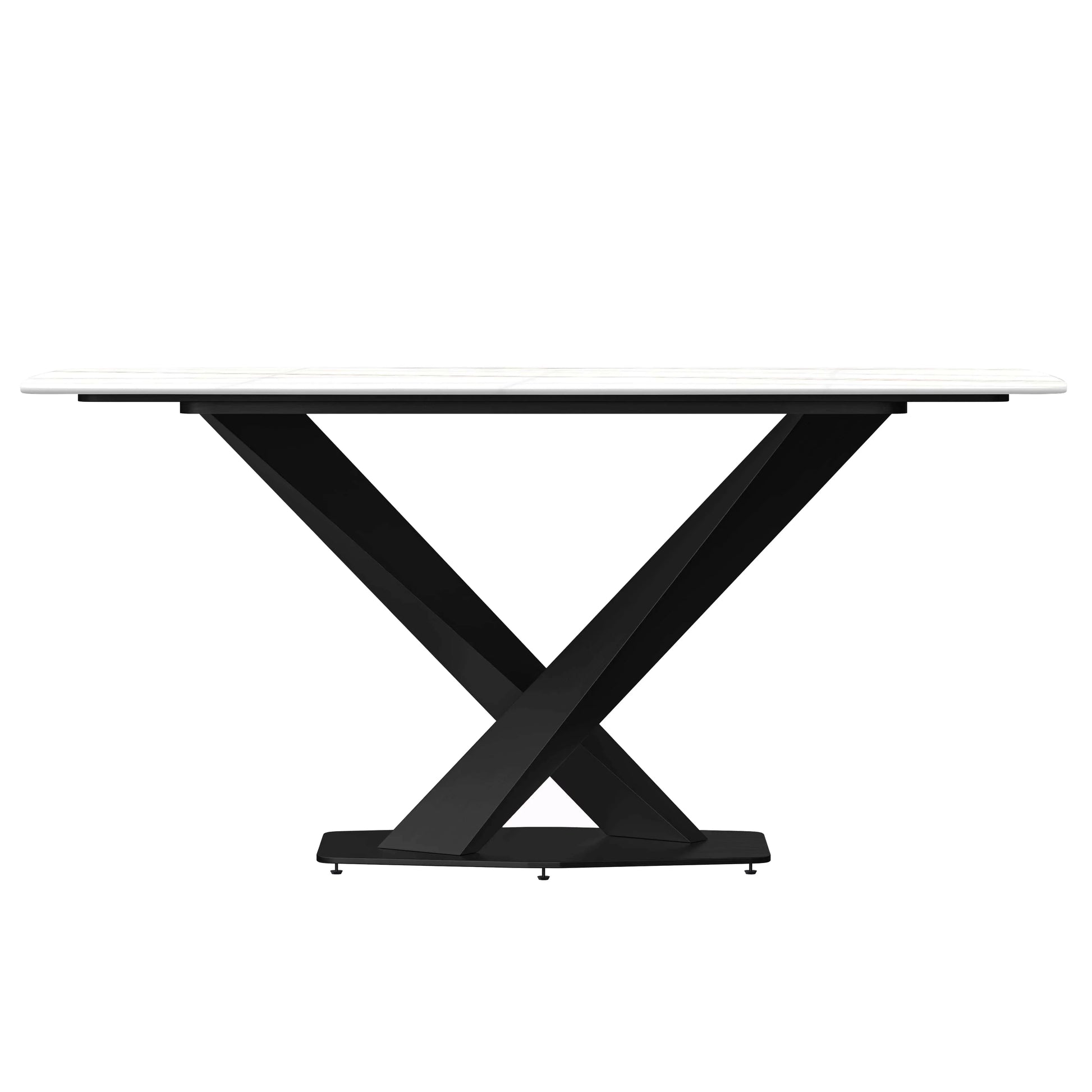 Voren 7-Piece Dining Set with Rectangular Sintered Stone Dining Table and 6 Upholstered Dining Chairs - Elax Furniture