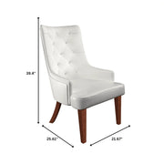 Spruce Dining Chair in Leather/Velvet with Diamond-Tufted Design and Rubberwood Legs - Elax Furniture