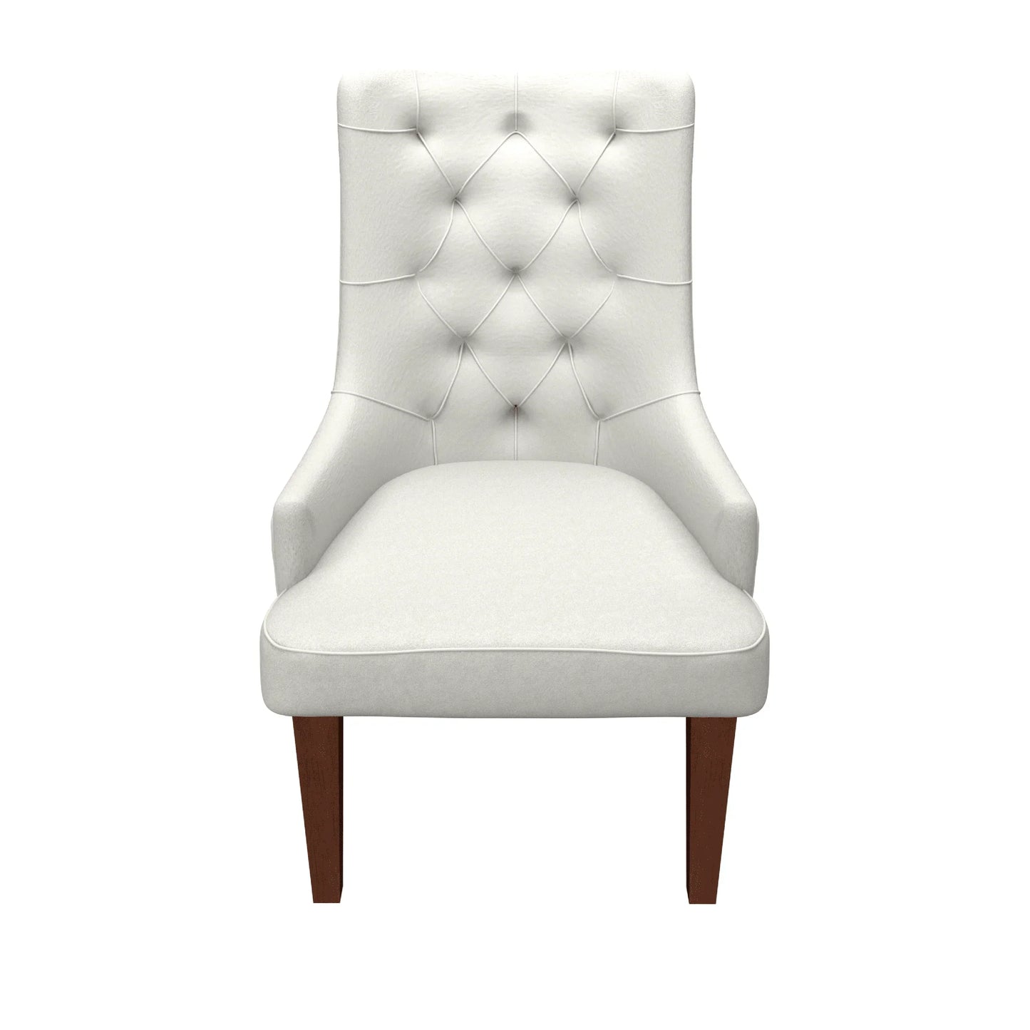 Spruce Dining Chair in Leather/Velvet with Diamond-Tufted Design and Rubberwood Legs - Elax Furniture