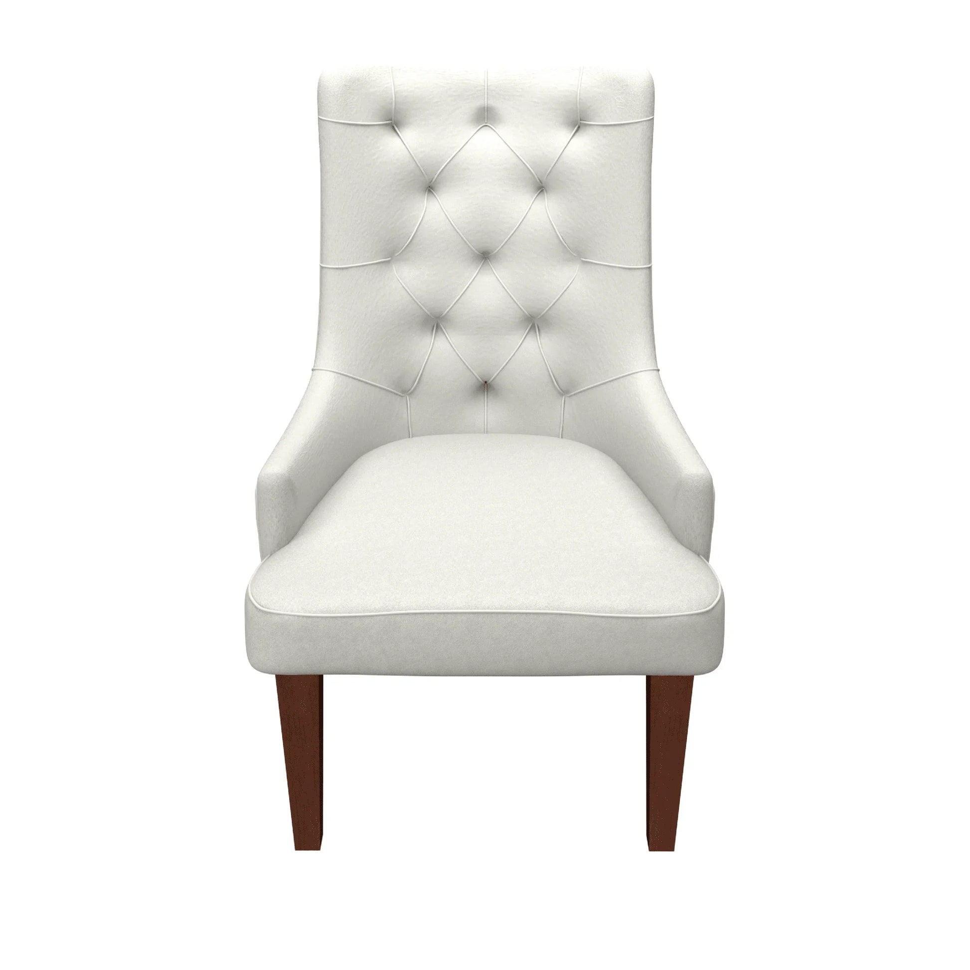 Spruce Dining Chair in Leather/Velvet with Diamond-Tufted Design and Rubberwood Legs - Elax Furniture