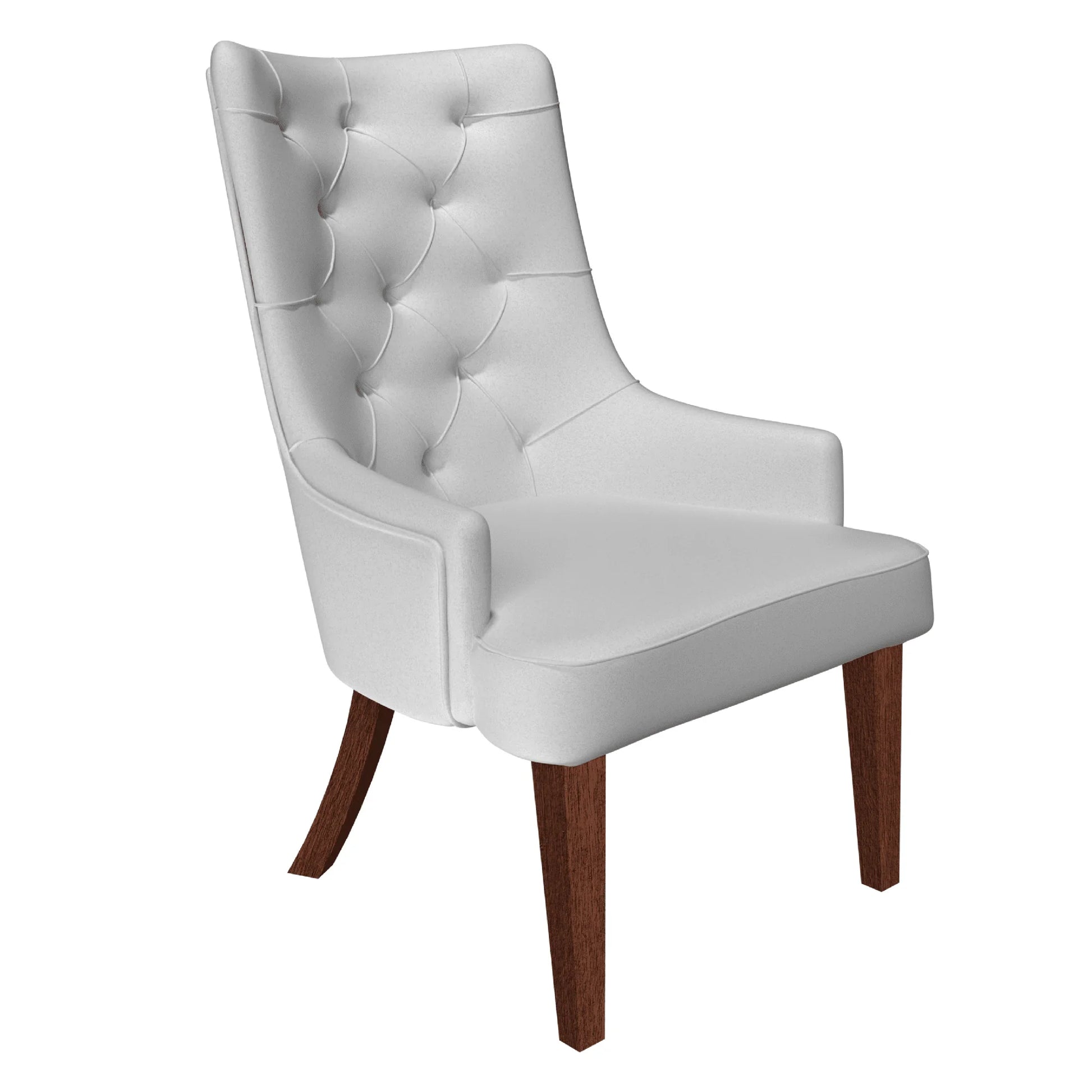 Spruce Dining Chair in Leather/Velvet with Diamond-Tufted Design and Rubberwood Legs - Elax Furniture