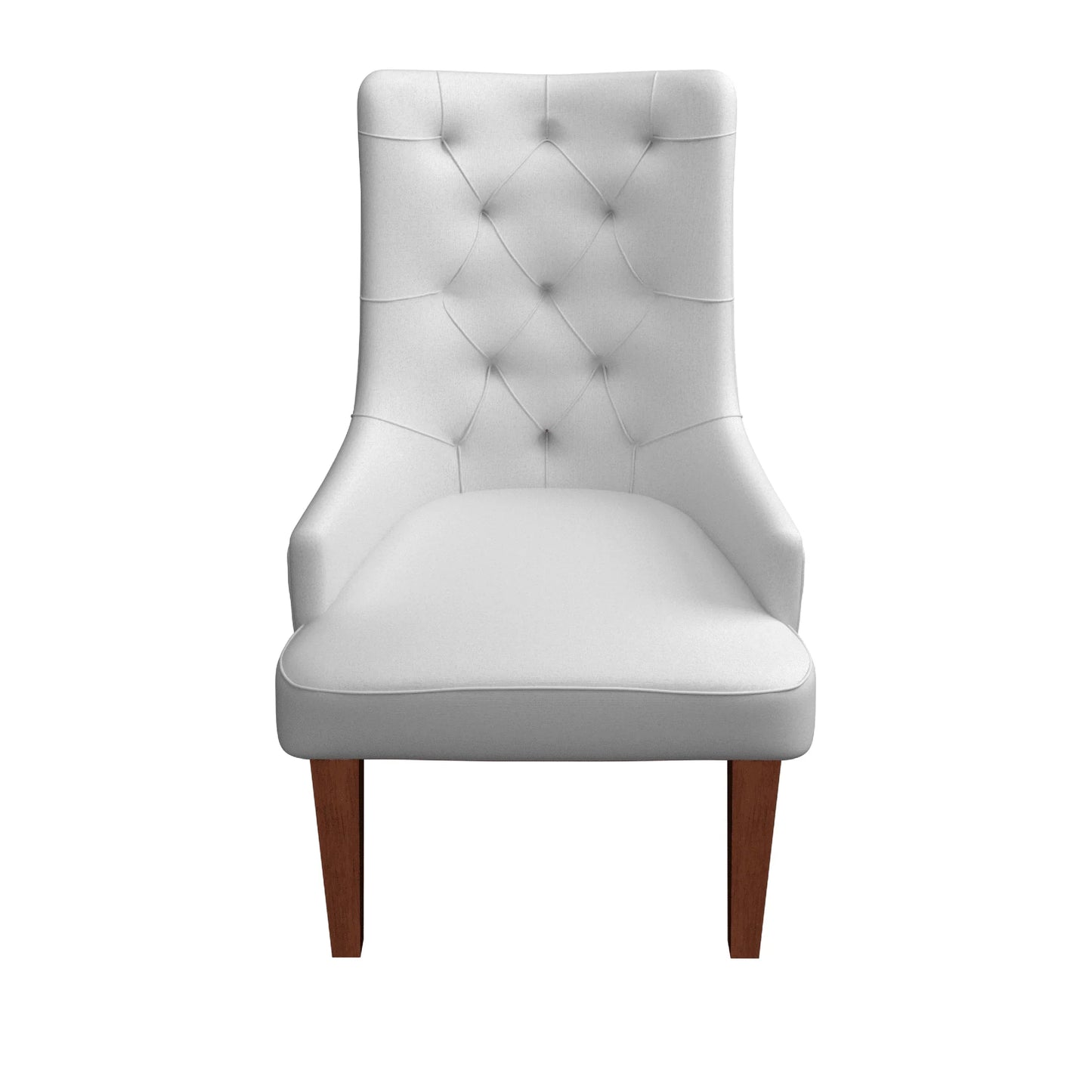 Spruce Dining Chair in Leather/Velvet with Diamond-Tufted Design and Rubberwood Legs - Elax Furniture